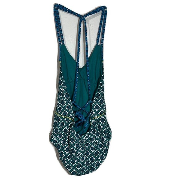 Cole of California One Piece Geometric Sunburst Wrap Swimsuit Floral Womens Sz 8 - Picture 4 of 11